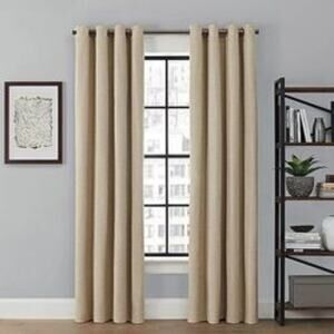 NIP Curtain Panel 50x108" Brookstone SAVILLE Blackout Draft Blocker